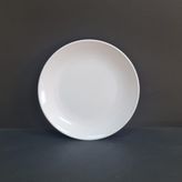 12 Adet Standart Düz Melamin Tatlı & Yemek Servis Tabağı 21 cm - Beyaz