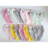 12'li Pamuklu Penye Kız Çocuk Bikini Külot 0832 - Pembe - 10 Yaş