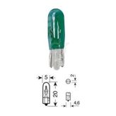 12V Dipsiz Ampul T5 1.2W Yeşil