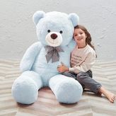 130 cm Papyonlu Dev Boy Peluş Ayı - Açık Mavi