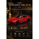 1:36 Mercedes AMG GT R Kırmızı Diecast Metal Oyuncak Araba Açılır Kapı Çek Bırak