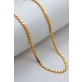 14 Ayar Altın 3 MM Pullu Zincir 55 CM Altın Zincir LKZNC1101
