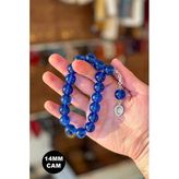 14 MM Küre Mavi 17'lik Cam Tesbih