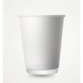 14 Oz Double Wall Karton Bardak (Beyaz) 20 Adet
