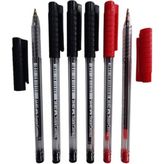 1440 Tükenmez Kalem 0.8 mm 6 Lı Kalem Seti ( 4 Siyah 2 Kırmızı )