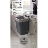15 Litre Kapaksız Banyo , Mutfak Ve Ofis Çöp Kovası Dolap Kapağı Asma Aparatlı Çöp Kutusu Tezgahüstü Çöp Kovası