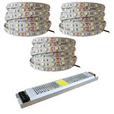 15 Metre Şerit LED Günışığı Renk + 12v 16.5 Amper 200 Watt LED Trafo - 3 Dirençli Double Pcb - Oturma Odası, Yatak Odası ve Mutfak için Gizli Aydınlatma