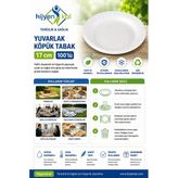17 cm 100 Adet Köpük Tabak