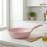 18 Cm Granit Tek Saplı Tava - Pembe