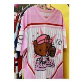 1blood Hello Kitty V Yaka Beyzbol Forması