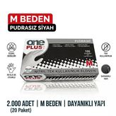 2.000 Adet - M Beden Pudrasız Siyah Nitril Eldiven