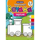 2-3 Yaş Tekerlemeli Boyama Taşıtlar