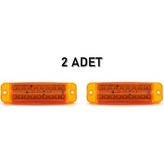 2 Adet 16 Ledli Çift Sıra LED Lamba Turuncu 12-24 Volt