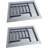 2 Adet Cekmece Ici Kasiklik 62 X 49 Cm Gri Mutfak Cekmece Duzenleyici