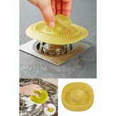 2 Adet Kademeli Lavabo Tıkacı Silikon Lavabo Gider Tıpası Koku Önleyici Gider Kontrol Tıpası Sarı