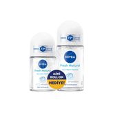 2 Adet Nivea Fresh Kadın Roll-On 50 Ml + Roll-On 25 Ml Hediye