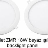 2 Adet Zmr 18W Beyaz Işık Slım Backlıght Panel Armatür