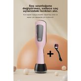 2 In 1 Negatif Iyon Teknolojili Saç Kırık Alma Makinesi LCD Ekran ( Şarjlı Kablosuz Stantlı ) - Pembe