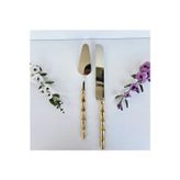 2 PARÇA PASTA SERVİS SETİ BAMBU MODEL GOLD