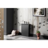 2 Raflı Metal Ayakkabılık | Siyah | Ayakkabı Rafı | Rehome