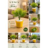 20 Cm Mini Palmiye Yapay Bitki | Dekoratif Saksılı | Canlı Görünüm | İç & Dış Mekân