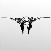 200 cm Kadın Taçlı Folyo Sticker