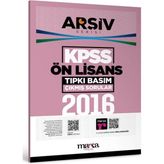 2016 Kpss Ön Lisans Arşiv Serisi Tıpkı Basım Çıkmış Sorular