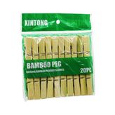 20Pcs Ahşap Bambu Mandal (5477)