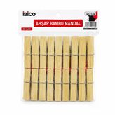 20Pcs Büyük Ahşap Bambu Mandal (5047)