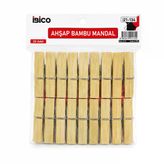 20Pcs Büyük Ahşap Bambu Mandal (5332)