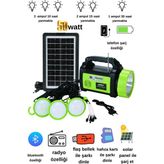 212 Farissu Solar Şarjlı Kamp ve Acil Durum Lambası – Radyo, Bluetooth, Müzik Çalar Aydınlatma Seti - Yeşil
