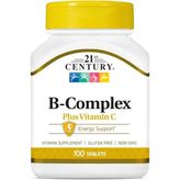 21st Century B Complex Plus Vitamin C 100 Tablets