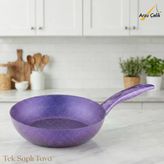 22 Cm Granit Tek Saplı Tava - Violet