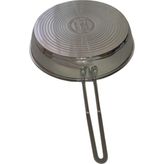 24 cm Metal Kulplu Çelik Tava - Gümüş