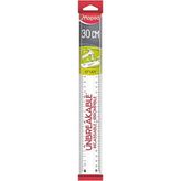 245620 30 cm Esnek Plastik Cetvel Şeffaf
