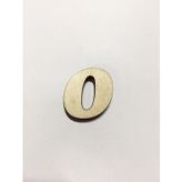 2,5cm Ahşap Harf ve Rakamlar - 0 (Sıfır)