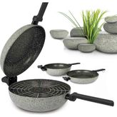 28 cm Cift Tarafli Tava + Izgara - Gri