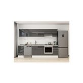 280X210 Cm High Gloss Mutfak Dolabı M-E80S40S40-1 High Gloss | Antrasit - Suntalam