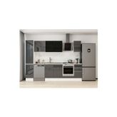 280X210 Cm High Gloss Mutfak Dolabı Mb-E80B40S40-3 High Gloss | Antrasit - Suntalam