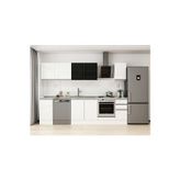 285X210 Cm High Gloss Mutfak Dolabı M-E80S45S40-3 High Gloss | Beyaz - Suntalam