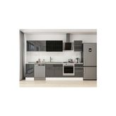 290X210 Cm High Gloss Mutfak Dolabı M-E80S45S45-3 High Gloss | Antrasit - Suntalam