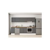 290X210 Cm Klasik Mebran Mutfak Dolabı Beyaz M-E80S45S45-1 Mebran | Antrasit - Suntalam