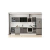 295X210 Cm High Gloss Mutfak Dolabı M-E80S50S45-3 High Gloss | Antrasit - Suntalam