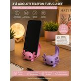 2'li Axolotl Telefon Tutucu Seti Sevimli Balık