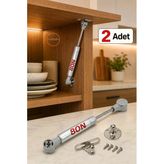 2'Li Dolap Kapak Amortisörü 80N 20 Cm Gri 2 Adet Gazlı Piston Seti Kalkar Kapak Destekleyici Mekanizma Mutfak Dolabı Banyo Dolabı Gardırop Ve Mobilya İçin