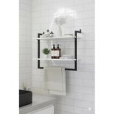 2'li Duvara monte Banyo Rafları (Beyaz)