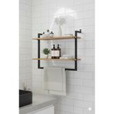 2'li Duvara monte Banyo Rafları (Çam)