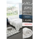 2'li Microfiber Beyaz Yorgan Çift Kişilik