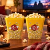 2'li Patlamış Mısır Kabı Seti, Plastik Popcorn Kovası,Sarı