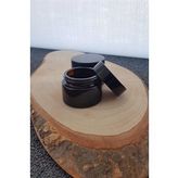 2'li Siyah Cam Krem Kavanozu 30 cc